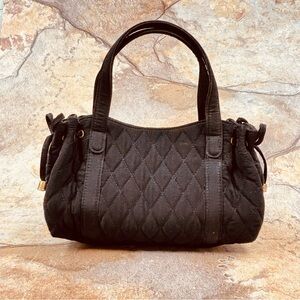 Retired Vera Bradley Black Quilted Mini Handbag